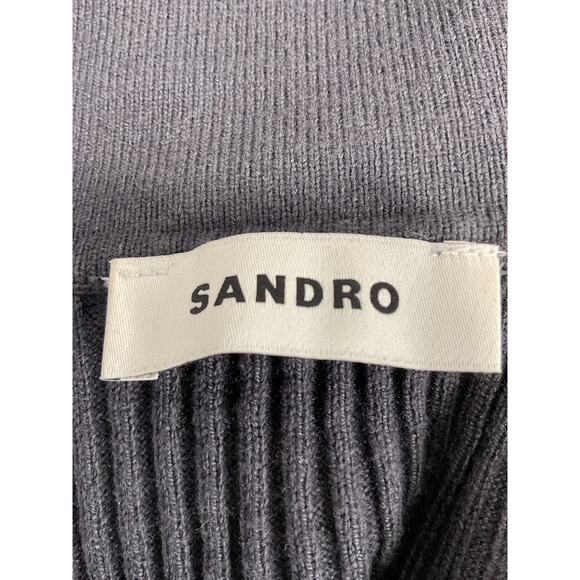Sandro 'Knit' Grey Long Sleeve Maxi Dress Size S - Picture 4 of 5